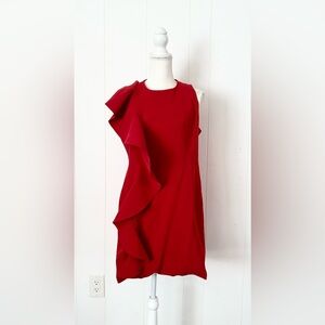 Cinq à Sept Red Ruffle Dress